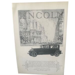 Vintage 1927 Lincoln Boulevards Of The World Ad Advertisement